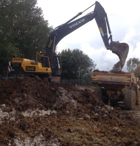 Dover Excavator - New Retail Park SGE soil stabilisation
