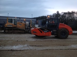 Dover Roller Dozer - New Retail Park SGE soil stabilisation